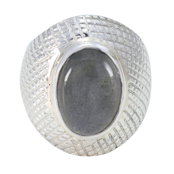 Labradorite Solitaire Egyptian Sterling Silver Gray Gems Versatile engravings Ring Jewellery
