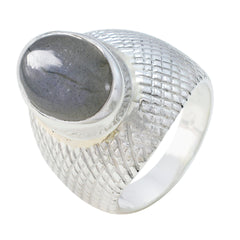 Labradorite Solitaire Egyptian Sterling Silver Gray Gems Versatile engravings Ring Jewellery