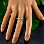 Labradorite Solitaire Turkish Sterling Silver Gray Gemstones Delicate Twist Ring Jewelry