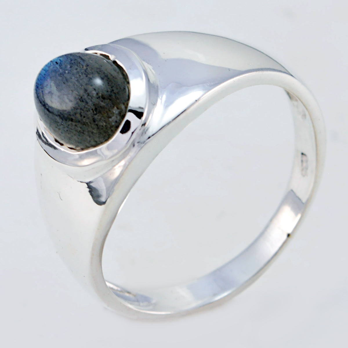 Labradorite Solitaire Moroccan 925 Silver Gray Gems Minimal Ethnic Ring Jewellery