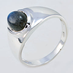 Labradorite Solitaire Moroccan 925 Silver Gray Gems Minimal Ethnic Ring Jewellery