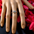 Labradorite Solitaire Japanese 925 Silver Gray Gems Elegant  Twist Ring Jewelry