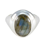 Labradorite Solitaire Russian Silver Gray Gemstones Eye catching Promise Ring Jewelry