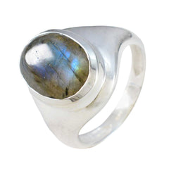 Labradorite Solitaire Russian Silver Gray Gemstones Eye catching Promise Ring Jewelry