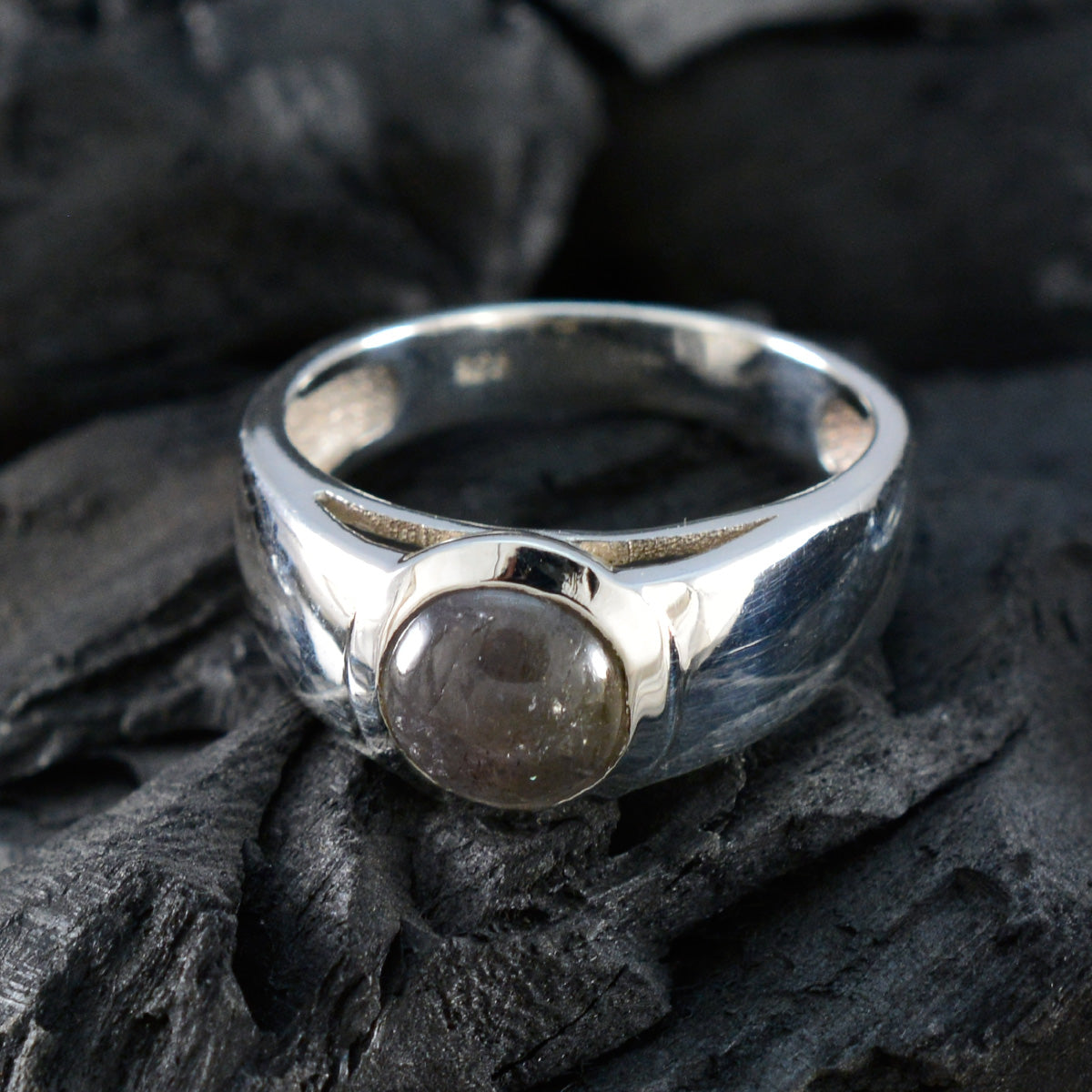 Citrine Solitaire French 925 Silver Yellow Gems Slim Graceful Ring Jewellery