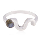 Labradorite Solitaire Japanese 92.5 Silver Gray Gemstones Whisper thin Romantic Ring Jewelry