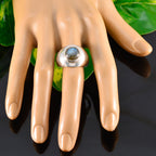 Labradorite Solitaire Moroccan 925 Sterling Silver Gray Gemstone Eye catching Graceful Ring Jewellery