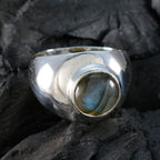 Labradorite Solitaire Moroccan 925 Sterling Silver Gray Gemstone Eye catching Graceful Ring Jewellery