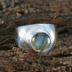 Labradorite Solitaire Moroccan 925 Sterling Silver Gray Gemstone Eye catching Graceful Ring Jewellery