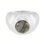 Labradorite Solitaire Moroccan 925 Sterling Silver Gray Gemstone Eye catching Graceful Ring Jewellery