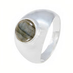 Labradorite Solitaire Moroccan 925 Sterling Silver Gray Gemstone Eye catching Graceful Ring Jewellery