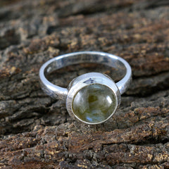 Labradorite Solitaire French Silver Gray Gems Slim Trendy Ring Jewellery