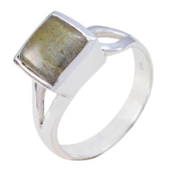 Labradorite Solitaire African Silver Gray Gemstone Eye catching Armor Ring Jewelry