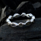Labradorite multiple Japanese Sterling Silver Gray Gems Dainty Eternity Band Jewellery