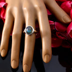 Labradorite Solitaire Moroccan Silver Gray Gemstone Minimal Abstract Ring Jewelry