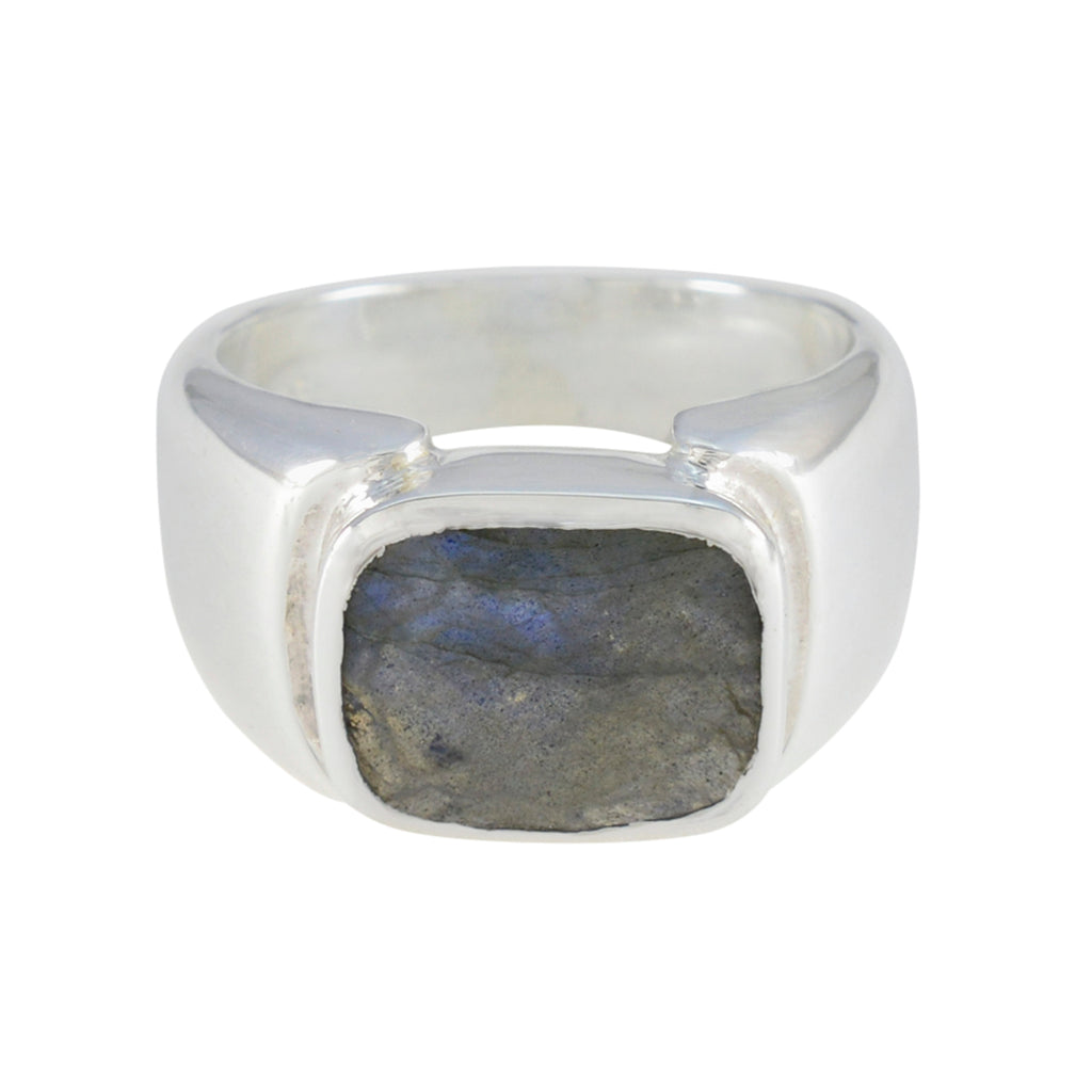 Labradorite Solitaire Indian Sterling Silver Gray Gemstone Essential  Modern Ring Jewelry
