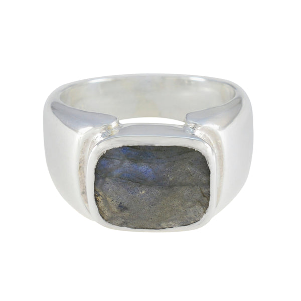 Labradorite Solitaire Indian Sterling Silver Gray Gemstone Essential  Modern Ring Jewelry