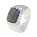 Labradorite Solitaire Indian Sterling Silver Gray Gemstone Essential  Modern Ring Jewelry