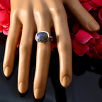 Labradorite Solitaire Indian Sterling Silver Gray Gemstones Minimal Love Ring Jewellery