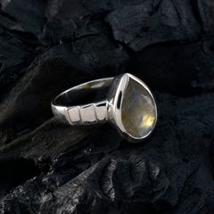 Labradorite Solitaire Russian Sterling Silver Gray Gems Mid weight Engagement Ring Jewellery