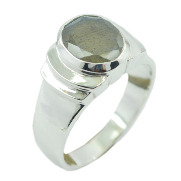Labradorite Solitaire Moroccan 925 Sterling Silver Gray Gemstone Eye catching Promise Ring Jewellery
