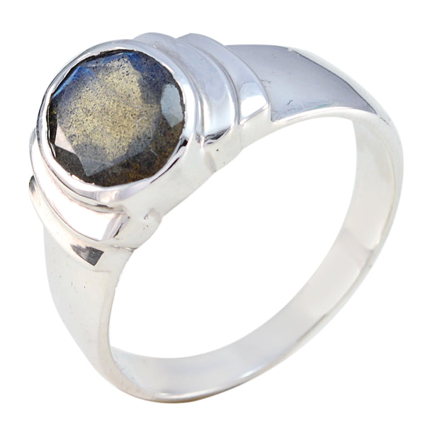 Labradorite Solitaire Moroccan 925 Sterling Silver Gray Gemstone Eye catching Promise Ring Jewellery