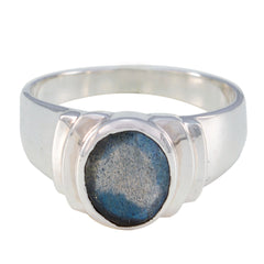 Labradorite Solitaire Moroccan 925 Sterling Silver Gray Gemstone Eye catching Promise Ring Jewellery