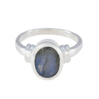 Labradorite Solitaire African 925 Silver Gray Gemstone Mid weight Fairytale Ring Jewellery
