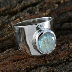 Labradorite Solitaire Moroccan 925 Sterling Silver Gray Gemstone Versatile Armor Ring Jewelry