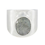 Labradorite Solitaire Moroccan 925 Sterling Silver Gray Gemstone Versatile Armor Ring Jewelry