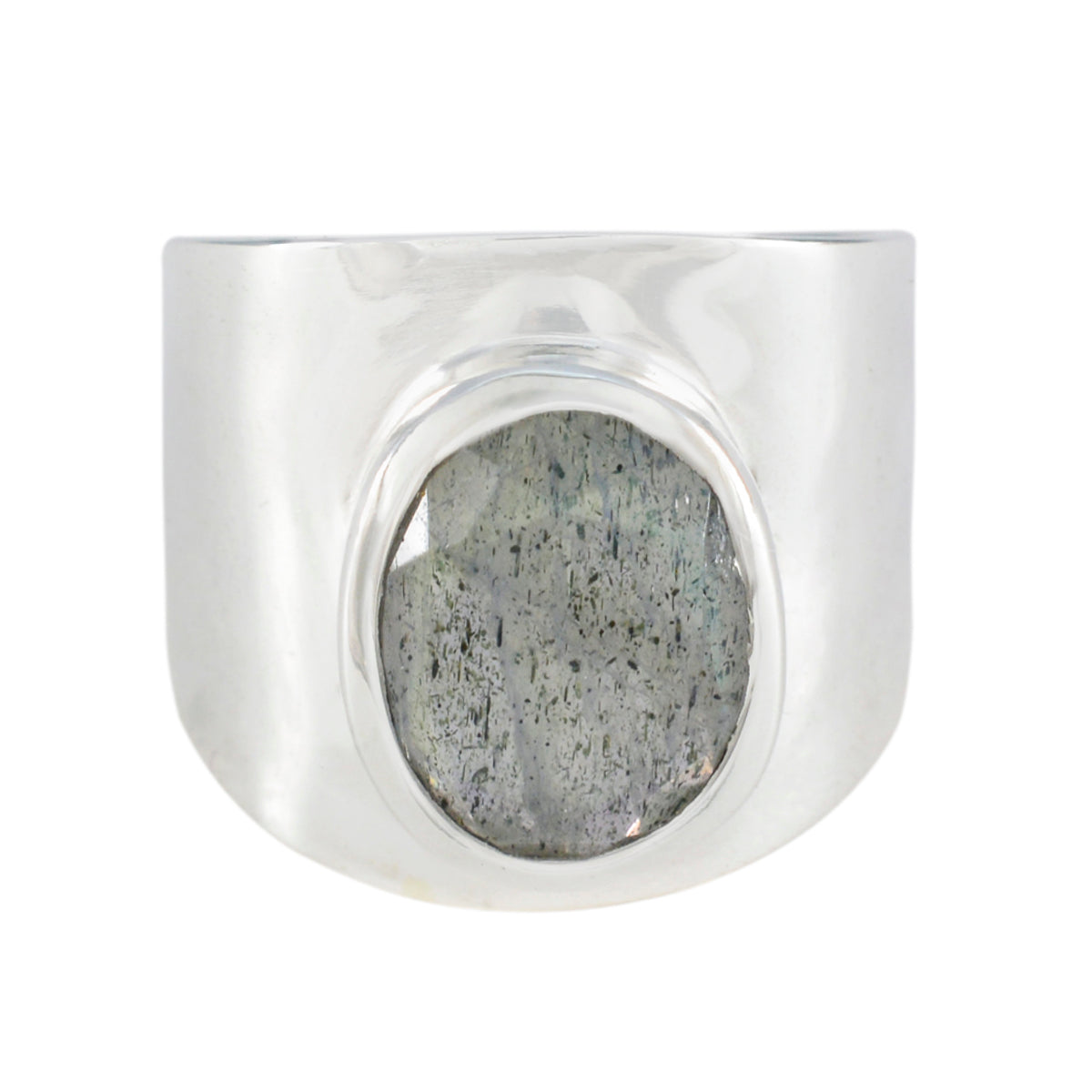 Labradorite Solitaire Moroccan 925 Sterling Silver Gray Gemstone Versatile Armor Ring Jewelry