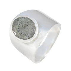 Labradorite Solitaire Moroccan 925 Sterling Silver Gray Gemstone Versatile Armor Ring Jewelry