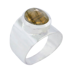 Labradorite Solitaire Moroccan 925 Sterling Silver Gray Gemstone Versatile Armor Ring Jewelry