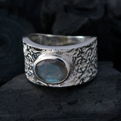 Labradorite Solitaire Moroccan Sterling Silver Gray Gems Essential  Art Deco Ring Jewelry