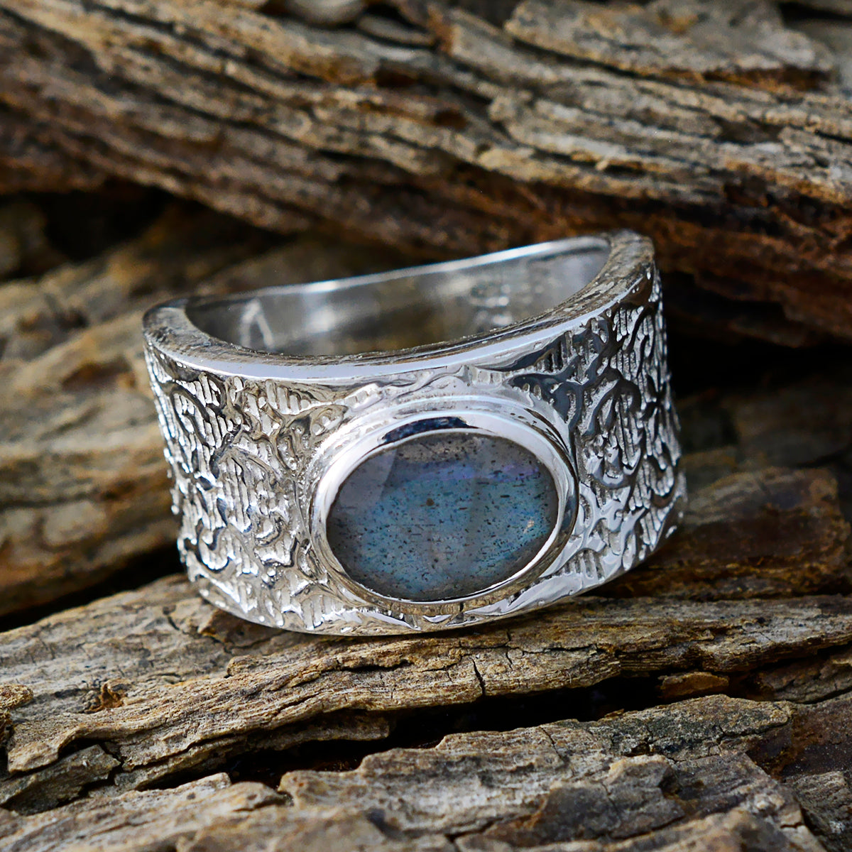 Labradorite Solitaire Moroccan Sterling Silver Gray Gems Essential  Art Deco Ring Jewelry