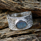 Labradorite Solitaire Moroccan Sterling Silver Gray Gems Essential  Art Deco Ring Jewelry