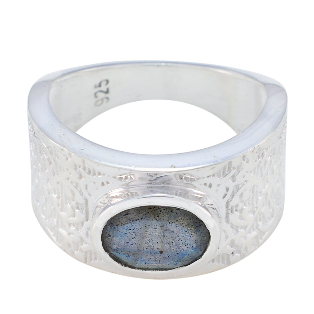 Labradorite Solitaire Moroccan Sterling Silver Gray Gems Essential  Art Deco Ring Jewelry