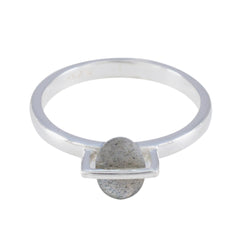 Labradorite Solitaire Japanese Silver Gray Gems Delicate Fairytale Ring Jewellery