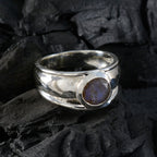 Labradorite Solitaire African 925 Silver Gray Gemstone Classic Graceful Ring Jewellery