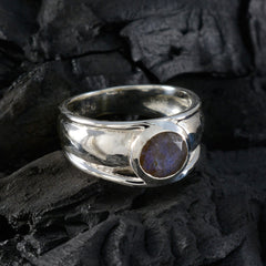 Labradorite Solitaire African 925 Silver Gray Gemstone Classic Graceful Ring Jewellery
