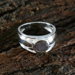 Labradorite Solitaire African 925 Silver Gray Gemstone Classic Graceful Ring Jewellery