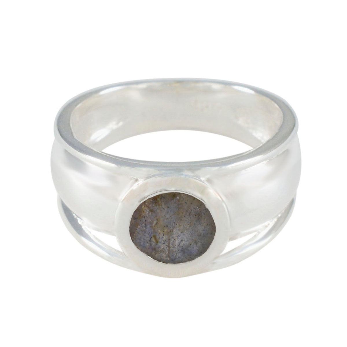 Labradorite Solitaire African 925 Silver Gray Gemstone Classic Graceful Ring Jewellery