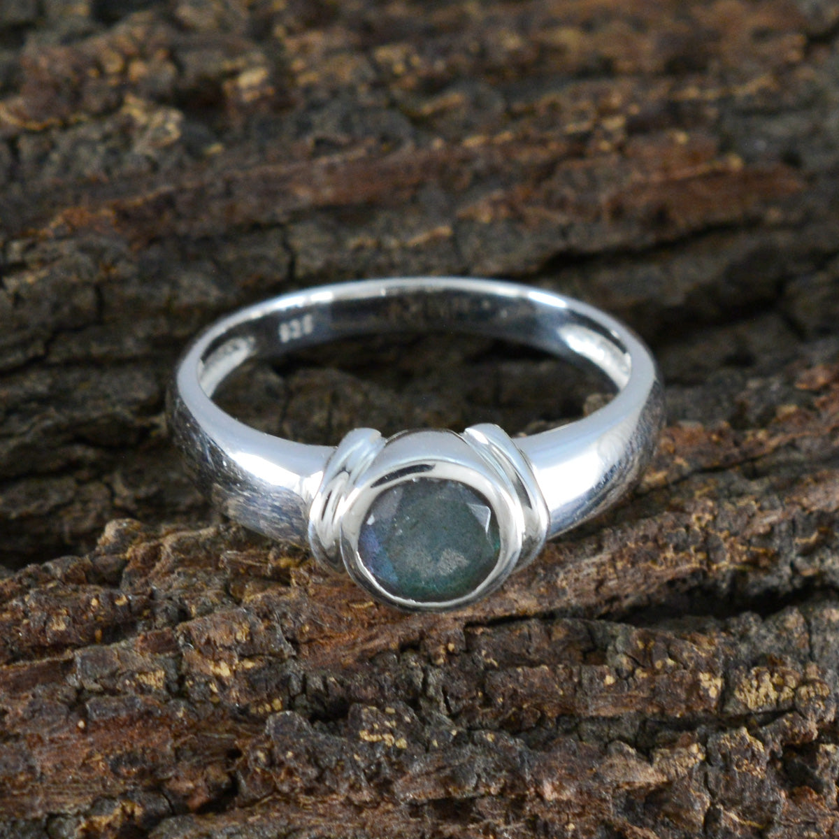 Labradorite Solitaire Moroccan 925 Silver Gray Gemstones Featherlight Contemporary Ring Jewellery