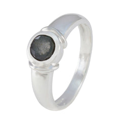 Labradorite Solitaire Moroccan 925 Silver Gray Gemstones Featherlight Contemporary Ring Jewellery