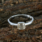 Labradorite Solitaire American 925 Silver Gray Gemstone Delicate Modern Ring Jewellery