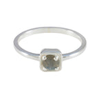 Labradorite Solitaire American 925 Silver Gray Gemstone Delicate Modern Ring Jewellery