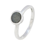 Labradorite Solitaire American 925 Sterling Silver Gray Gems Dainty Abstract Ring Jewelry