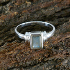 Labradorite Solitaire American 925 Sterling Silver Gray Gemstone Whisper thin Fairytale Ring Jewellery