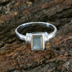 Labradorite Solitaire American 925 Sterling Silver Gray Gemstone Whisper thin Fairytale Ring Jewellery