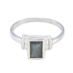 Labradorite Solitaire American 925 Sterling Silver Gray Gemstone Whisper thin Fairytale Ring Jewellery